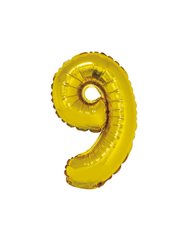 FG-C35Z9 FOLIJSKI BALON ZLATNI br.9 35cm