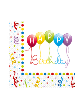 81285 SALVETE PAPIRNE Happy Birthday 33x33 cm 20/1