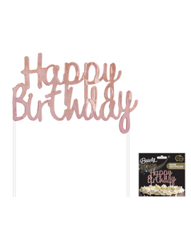 PF-DPHR UKRAS OD PAPIRA HAPPY BIRTHDAY RUŽIČASTO ZLATO
