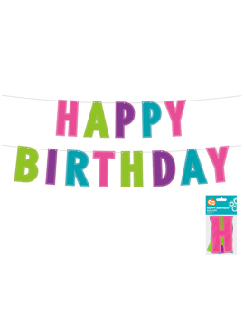 PF-GHBB BANER OD SVJETLUCAJUĆEG PAPIRA HAPPY BIRTHDAY 200cm
