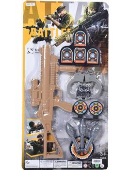 MKN815556 PUŠKA S METOM,LISICE I ZNAČKA 57x29 cm