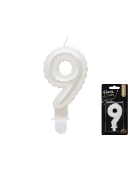 SF-PBI9 SVIJEĆA BISERNO BIJELA br.9, 7cm