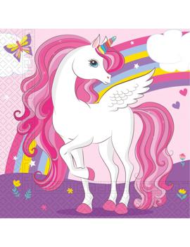 93760 SALVETE PAPIRNE UNICORN RAINBOW 33x33cm 20/1
