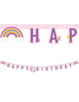 93764A BANER UNICORN RAINBOW ,HAPPY BIRTHDAY