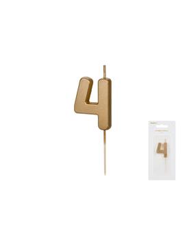 SCU9-4 ROĐENDANSKA SVIJEĆA ZLATNA br.4, 5,5cm