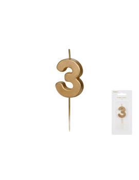 SCU9-3 ROĐENDANSKA SVIJEĆA ZLATNA br.3, 5,5cm