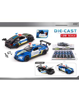 MKW977115 POLICIJSKI AUTOMOBIL S TROJA VRATA S OTVARANJEM 15x6 cm "