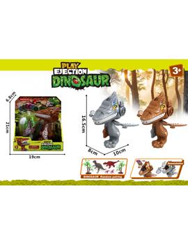 MKX711389 Dinozaur s katapultom – s 2 jajeta, 2 dinosaurus figure i 2 stabla 19x7X21 cm "