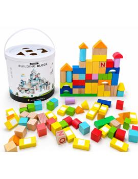 MKY027154 DRVENE PUZZLE KOCKE - 100 KOM *