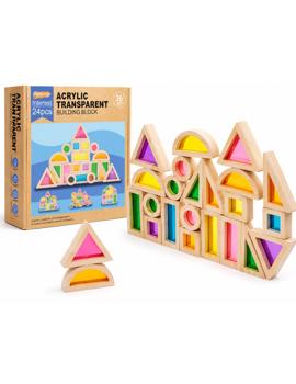 MKY362296 DRVENE I AKRILNE PROZIRNE GRAĐEVNE KOCKE 21x23x5 cm *