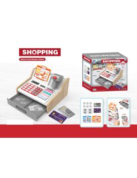 MKY776503 DRVENA DJEČJA BLAGAJNA S FUNKCIJOM RAČUNANJA 22x12x20 cm