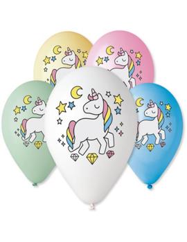 GMS110-P661 BALONI UNICORN MIX BOJE 30 cm, 5/1