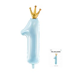 FB87M-011 FOLIJSKI BALON SVIJETLO PLAVI br.1,  37x100cm