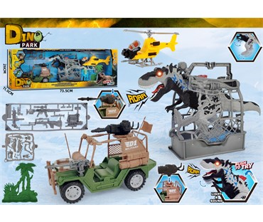 MKX020990 SET SCENA S DINOSAURIMA S IC SVJETLOM 73x26cm "