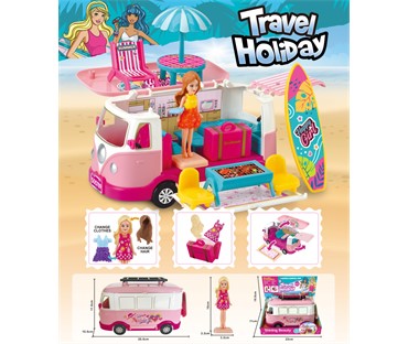 MKU788396 Autobus za plažu s funkcijom spremanja i preoblikovanja 22x11x19 cm
