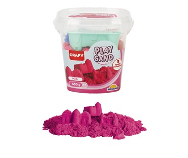 05700 Dječji set za igru s pijeskom – kanta 450 g, roza boja, s kalupima