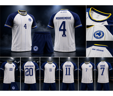 3420 DJEČIJI DRES SET BIH – REPREZENTACIJA (MAJICA + ŠORC)